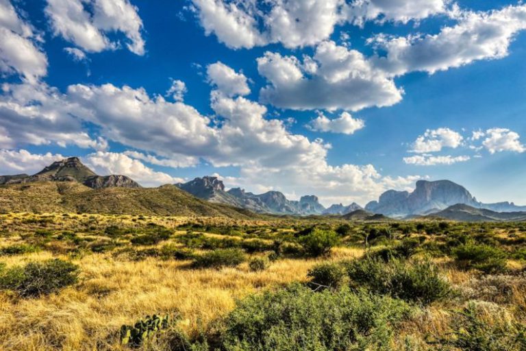 Texas - green grass field near mountains under blue sky and white clouds during daytime