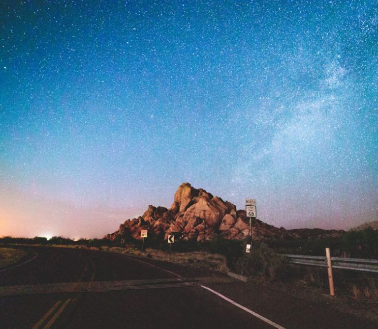 Texas - brown rock formation under blue sky during night time