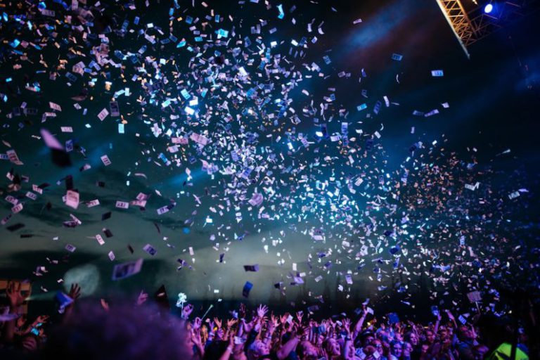 Event - people partying with confetti