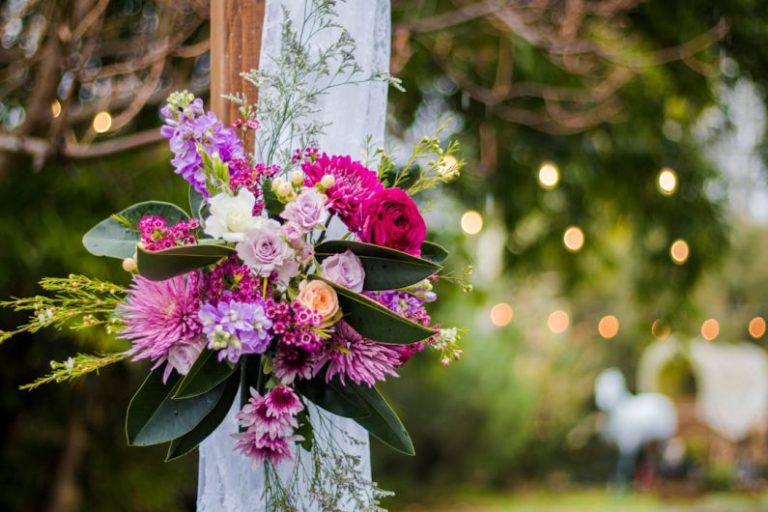 Ranch Wedding - shallow focus photo of pink and purple flowers