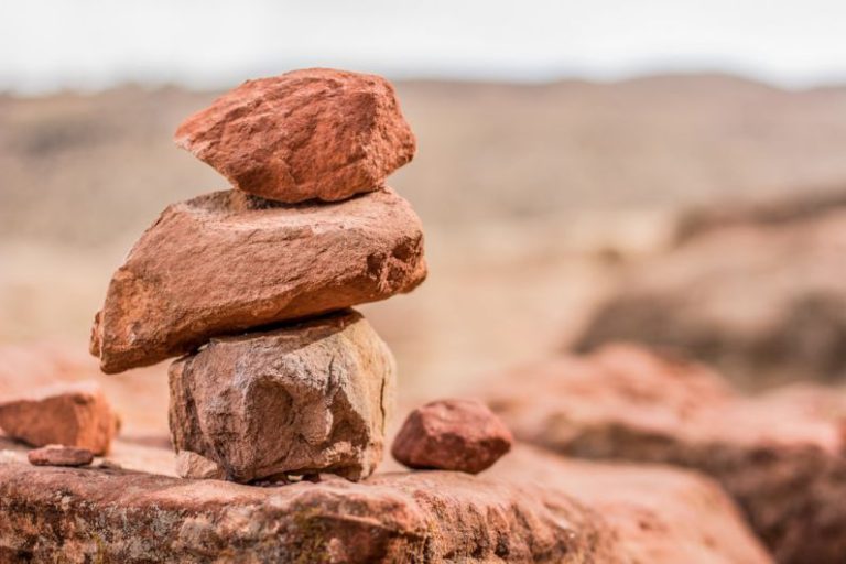 Outdoor - stacked brown rocks